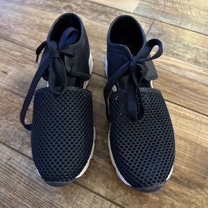 J. Jill Navy Mesh Lace-Up Sneakers